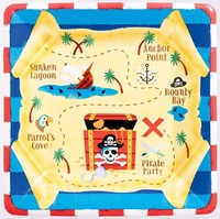 Pirate Treasure Square Plates