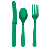 Emerald Green Assorted Cutlery Pack