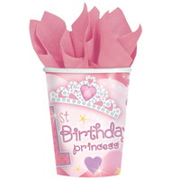 1st Birthday Princess Cups