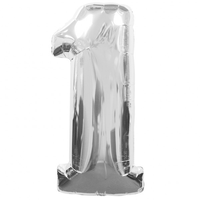 Giant Foil Silver Number 1 Balloon