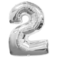 Giant Foil Silver Number 2 Balloon