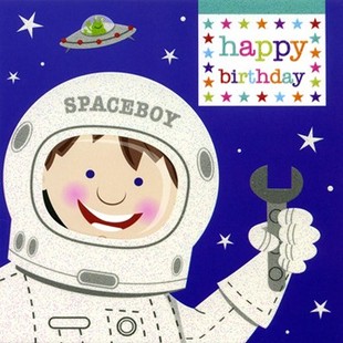 Space Boy Birthday Card