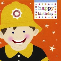 Fireman Birthday Card