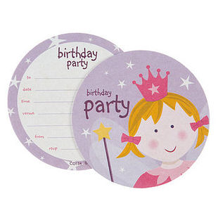 Fairy Princess Party Invite Coasters