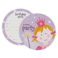 Fairy Princess Party Invite Coasters