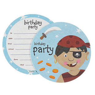 Pirate Party Invite Coasters