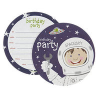 Space Boy Invite Coasters