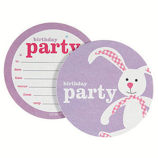 Bunny Party Invite Coasters