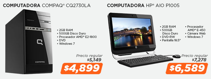 Computadoras de Escritorio en la Venta Nocturna de MiPC