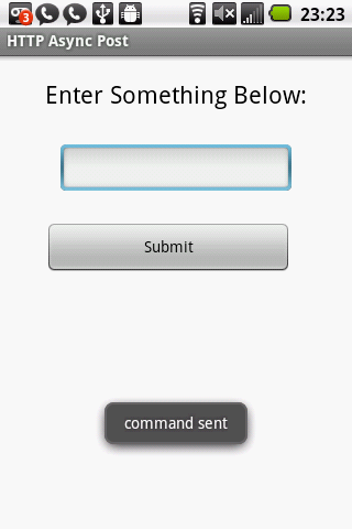 the application's state after the http request was performed