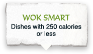 Dishes with 250 calories or less