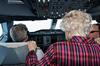 Nancy-Bird in the cockpit 
