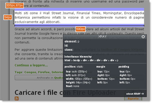 Analizzare le pagine web con XRAY