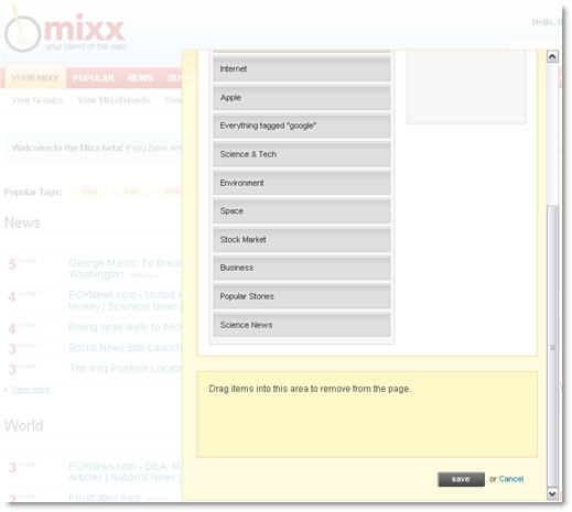 Organizzare Your Mixx