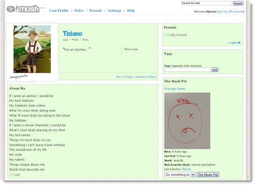 Mash  social network di Yahoo!