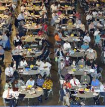 Delegates to the 2012 United Methodist General Conference in Tampa, Fla., are sitting at round tables for the first time, a step designed to encourage better discussion of issues facing the the denomination's top legislative body. Delegates to the 2012 United Methodist General Conference in Tampa, Fla., are sitting at round tables for the first time, a step designed to encourage better discussion of issues facing the the denomination's top legislative body. Meeting once every four years, General Conference is the only body that can speak as The United Methodist Church.