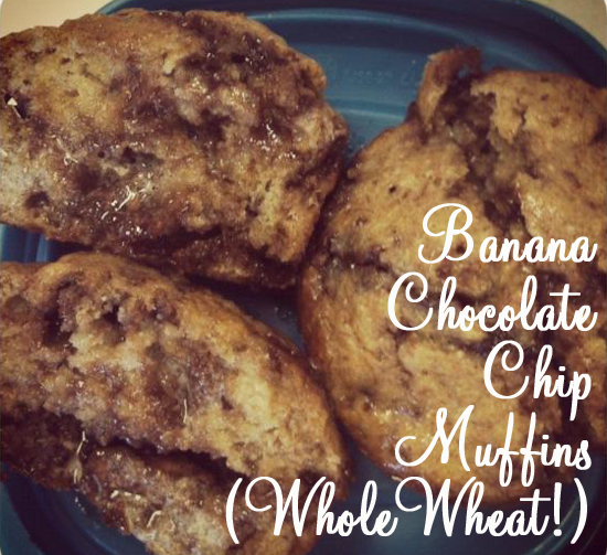 Chocolate Chip Banana Muffins (Whole Wheat!) Chocolate Chip Banana Muffins (Whole Wheat!)