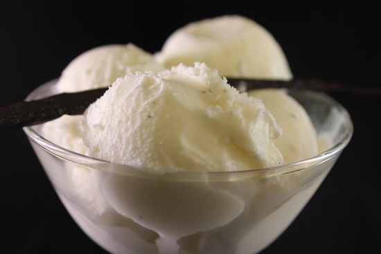 Vanilla Bean Ice Cream Close Up