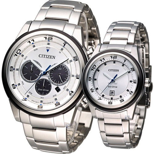 CITIZEN-Eco-Drive-Cronograph-Pair-Watches-White-CA4034-50A-FE1094-65A ... CITIZEN-Eco-Drive-Cronograph-Pair-Watches-White-CA4034-50A-FE1094-65A ...