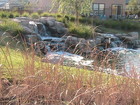 Rock Waterfall found at Willow Walk a new Real Estate Development in Hemet CA