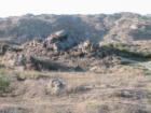 The rugged foothills surrounding Hemet CA - located near the Monument welcoming motorists into town, Located on Hwy 74 at the very west end of Hemet, CA