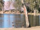 Lake view along the peaceful shore of Little Lake - argued by some as the most beautiful real estate to relax in all in all of East Hemet CA