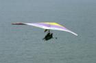 Hang glider taking off from Torrey Pines Gliderportused with permission- © Copywright Charles Lasnier 2004 