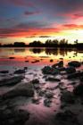 The end of the day on Longboat-Key Pass, Florida. 