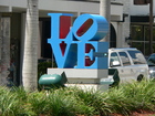 Robert Indiana's LOVE sculpture on Kane Concourse