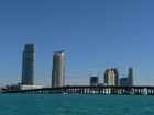 South Beach and the I-395 bridge from Biscayne Bay