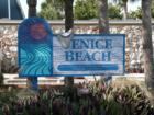 The beach at the end of the Venice Ave.West. 