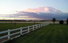 sunset on an Ada county horse property