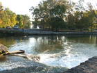 The park and falls in Pendleton Indiana.