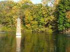 Small light house in the park at Pendleton Indiana.