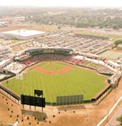 Aerial view of the Cedar Rapids Kernels stadium in Southwest Cedar Rapids, Iowa