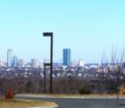Boston view from Granite Links Golf Course in West Quincy, MA