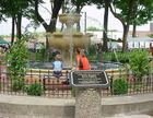 The Kris Eggle Memorial Fountain in the Cadillac City Park