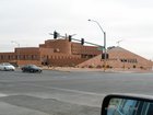 Long shot of the Clark County government building housing the recorder, taxation, assessor and other departments.