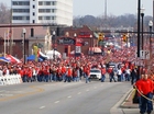 Lane Avenue and the Varsity Club near campus on OSU/Michigan Game Day 2006.
