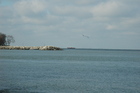 The Miller Ferry heads out from Marblehead to Catawba Island on a chilly winter morning.