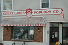 The Great Lakes Popcorn Company is a regional favorite on the wharf in Port Clinton.