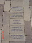 This sidewalk leads to the animal shelter at Knoxville, TN.  The bricks are purchased as a fundraiser as a tribute or memorial to a beloved pet.  It's fun to watch people walking up to the shelter for the first time, heads bowed, reading all the way.