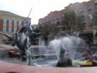 A fountain plaza at Sugar Land Town Square