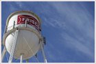Frisco Antique Water Tank stands proudly in the Main Street area....