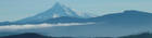 Mt. Hood and Larch Mountain as seen from Skamania County Washington
