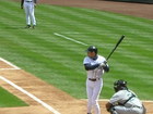 Ichiro batting for the Seattle Mariners
