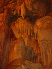 Inside Lost World Caverns at Lewisburg, West Virginia.  This is a self-guided tour of a beautiful, extensive cave.  Highly recommended.