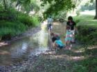Children playing in Scary Creek, Scott Depot, WV.  