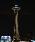 Here is a picture a friend took. It is the Space Needle at night.