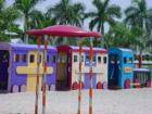 playground train at "Kiddieland" of Gilchrist Park in Punta Gorda, Florida. 